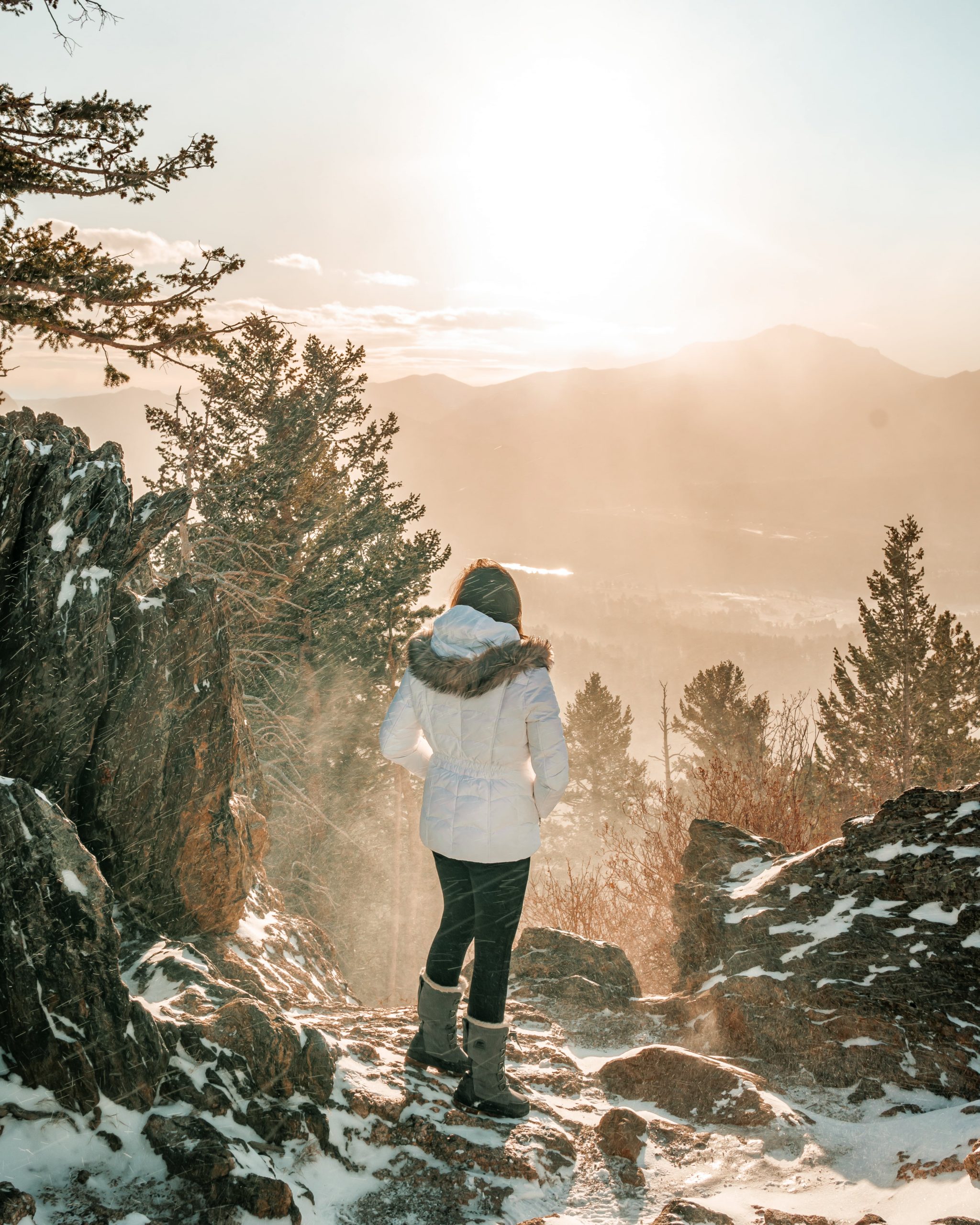 Many Parks Overlook on Trail Ridge Road in Winter