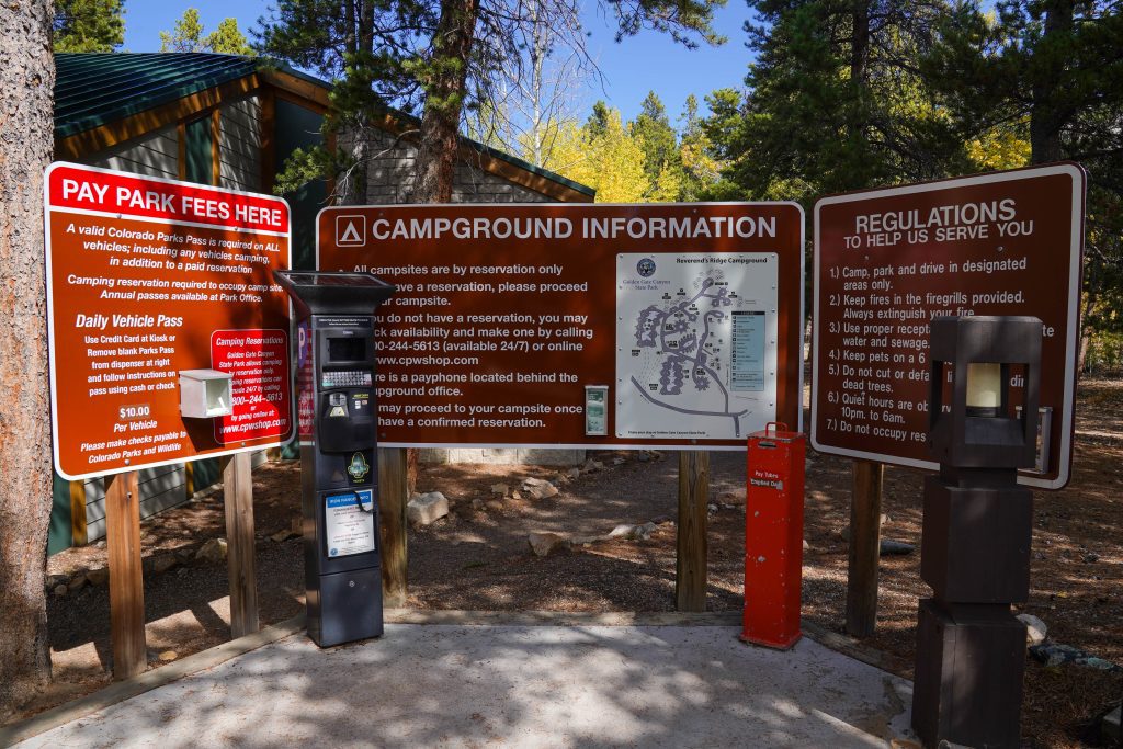 Golden Gate Canyon State Park Permit station